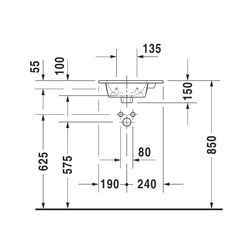 Duravit ME by Starck Handwaschbecken 300x430x150mm, Weiß Hochglanz WonderGliss rec... DURAVIT-07234300001 4053424089478 (Abb. 1)