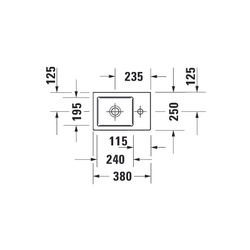 Duravit Vero Air Handwaschbecken 250x380x140mm, Weiß Hochglanz, WonderGliss, Recht... DURAVIT-07243800001 4053424509334 (Abb. 1)