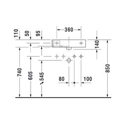 Duravit Vero Air Handwaschbecken 250x500x140mm, Weiß Hochglanz, Rechteckig, 1 Wasch... DURAVIT-0724500009 4053424180533 (Abb. 1)