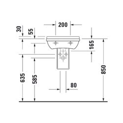 Duravit Starck 3 Handwaschbecken 320x450x155mm, Weiß Hochglanz, Rechteckig,1 Waschp... DURAVIT-0750450000 4021534223136 (Abb. 1)