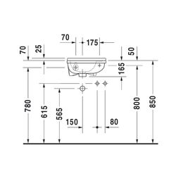 Duravit Starck 3 Handwaschbecken 260x400x165mm, Weiß Hochglanz, Rechteckig, 1 Wasch... DURAVIT-0751400000 4021534536243 (Abb. 1)