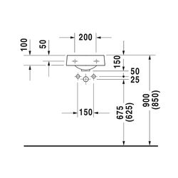 Duravit Architec Handwaschbecken 380x360x150mm, Weiß Hochglanz, Halbrund, 1 Waschpl... DURAVIT-0766350009 4021534254550 (Abb. 1)