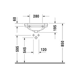 Duravit Serie 1930 Handwaschbecken 365x500x195mm, Weiß Hochglanz, Oktogonal,1 Wasch... DURAVIT-0785500000 4021534100406 (Abb. 1)
