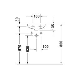 Duravit Design Classics Handwaschbecken 265x365x135mm Weiß Hochglanz, Halbrund, 1 W... DURAVIT-0797350000 4021534102196 (Abb. 1)