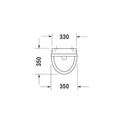 Duravit Starck 3 Urinal 350x330x575mm Weiß Hochglanz HYG geschlossen, Absauger, Zul... DURAVIT-0821352000 4053424178752 (Abb. 1)