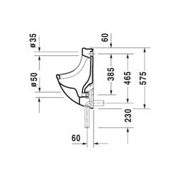 Duravit Starck 3 Urinal 350x330x575mm Weiß Hochglanz HYG geschlossen, Absauger, Zul... DURAVIT-0821352000 4053424178752 (Abb. 1)