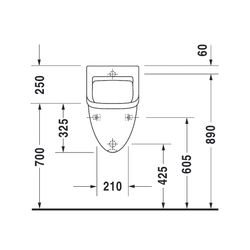 Duravit Starck 3 Urinal 350x330x575mm Weiß Hochglanz HYG geschlossen, Absauger, Zul... DURAVIT-0821352000 4053424178752 (Abb. 1)