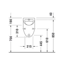 Duravit Design Classics Urinal 285x305x500mm Weiß Hochglanz geschlossen, Absauger, ... DURAVIT-0823360000 4021534278259 (Abb. 1)