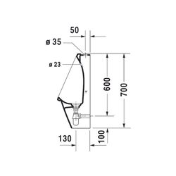 Duravit Starck 3 Urinal 300x245x700mm Weiß Hochglanz HYG Rimless, Verdrängung, verd... DURAVIT-0826252000 4053424324951 (Abb. 1)