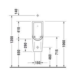 Duravit Starck 3 Urinal 300x245x700mm Weiß Hochglanz HYG Rimless, Verdrängung, verd... DURAVIT-0826252000 4053424324951 (Abb. 1)