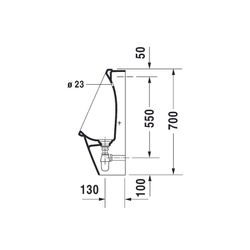 Duravit Starck 3 Urinal 300x245x700mm Weiß Hochglanz HYG Rimless, Verdrängung, Zula... DURAVIT-0827252000 4053424324913 (Abb. 1)