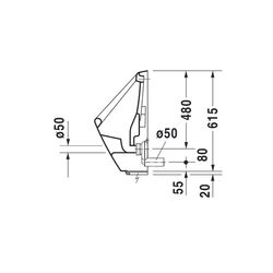 Duravit Design Classics Elektronisches Urinal 315x345x635mm, Weiß Hochglanz, Wonde... DURAVIT-08303700931 4021534639005 (Abb. 1)