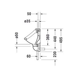 Duravit Katja Urinal 345x330x495mm Weiß Hochglanz, geschlossen, Absauger, Zulauf ob... DURAVIT-0831320000 4021534211812 (Abb. 1)