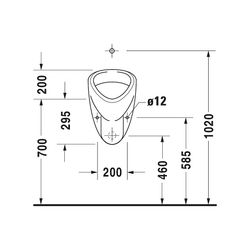 Duravit Katja Urinal 345x330x495mm Weiß Hochglanz, geschlossen, Absauger, Zulauf ob... DURAVIT-0831320000 4021534211812 (Abb. 1)