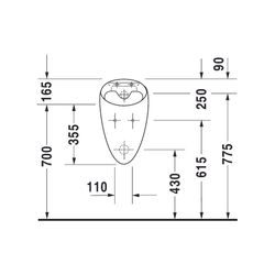 Duravit Starck 1 Urinal 285x320x520mm Weiß Hochglanz WonderGliss, geschlossen, Abs... DURAVIT-08353200001 4021534193545 (Abb. 1)