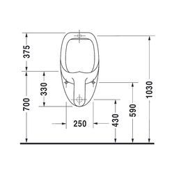 Duravit Design Classics Urinal 350x370x705mm Weiß Hochglanz WonderGliss geschlosse... DURAVIT-08473700001 4021534193958 (Abb. 1)