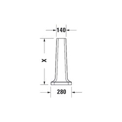 Duravit Serie 1930 Standsäule aus Keramik 300x296x630mm, Weiß Hochglanz, bodenstehe... DURAVIT-0857900000 4021534107894 (Abb. 1)