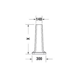 Duravit Serie 1930 Standsäule aus Keramik 300x296x630mm, Weiß Hochglanz, bodenstehe... DURAVIT-0857900000 4021534107894 (Abb. 1)