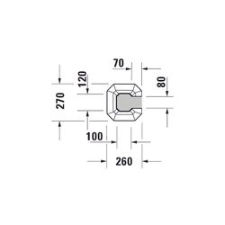 Duravit Serie 1930 Standsäule aus Keramik 260x270x675mm, Weiß Hochglanz, WonderGli... DURAVIT-08579100001 4021534195662 (Abb. 1)
