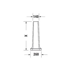 Duravit Serie 1930 Standsäule aus Keramik 260x270x675mm, Weiß Hochglanz, WonderGli... DURAVIT-08579100001 4021534195662 (Abb. 1)