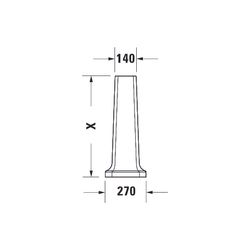 Duravit Serie 1930 Standsäule aus Keramik 260x270x675mm, Weiß Hochglanz, WonderGli... DURAVIT-08579100001 4021534195662 (Abb. 1)