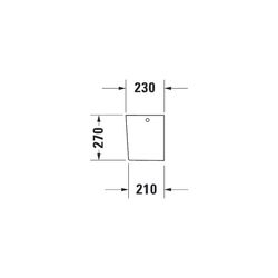 Duravit DuraStyle Halbsäule aus Keramik 230x175x270mm, Weiß Hochglanz, wandhängend,... DURAVIT-0858310000 4021534893933 (Abb. 1)