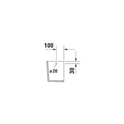 Duravit DuraStyle Halbsäule aus Keramik 230x175x270mm, Weiß Hochglanz, wandhängend,... DURAVIT-0858310000 4021534893933 (Abb. 1)