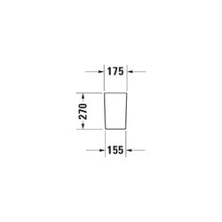 Duravit DuraStyle Halbsäule aus Keramik 230x175x270mm, Weiß Hochglanz, wandhängend,... DURAVIT-0858310000 4021534893933 (Abb. 1)