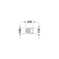 Duravit ME by Starck Standsäule aus Keramik 210x175x735mm, Weiß Hochglanz, bodenste... DURAVIT-0858390000 4021534988462 (Abb. 1)