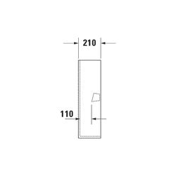 Duravit ME by Starck Standsäule aus Keramik 210x175x735mm, Weiß Hochglanz, bodenste... DURAVIT-0858390000 4021534988462 (Abb. 1)