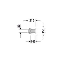 Duravit Starck 3 Standsäule aus Keramik 210x150x705mm, Weiß Hochglanz, bodenstehend... DURAVIT-0865160000 4021534223044 (Abb. 1)