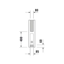 Duravit Starck 3 Standsäule aus Keramik 210x150x705mm, Weiß Hochglanz, bodenstehend... DURAVIT-0865160000 4021534223044 (Abb. 1)