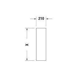 Duravit Starck 3 Standsäule aus Keramik 210x150x705mm, Weiß Hochglanz, bodenstehend... DURAVIT-0865160000 4021534223044 (Abb. 1)
