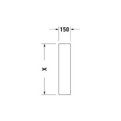 Duravit Starck 3 Standsäule aus Keramik 210x150x705mm, Weiß Hochglanz, bodenstehend... DURAVIT-0865160000 4021534223044 (Abb. 1)
