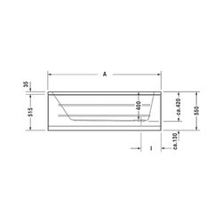 Duravit D-Code Badewanne 420x700x1600mm, Weiß glänzend, Rechteckig, Einbau, Ab... DURAVIT-700096000000000 4021534386442 (Abb. 1)