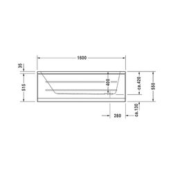 Duravit D-Code Badewanne 420x700x1600mm, Weiß glänzend, Rechteckig, Einbau, Ab... DURAVIT-700096000000000 4021534386442 (Abb. 1)