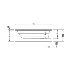 Duravit D-Code Badewanne 420x700x1700mm, Weiß glänzend, Rechteckig, Einbau, Ab... DURAVIT-700098000000000 4021534386459 (Abb. 1)