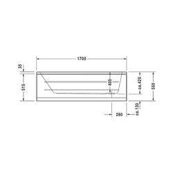 Duravit D-Code Badewanne 420x750x1700mm, Weiß glänzend, Rechteckig, Einbau, Ab... DURAVIT-700100000000000 4021534386527 (Abb. 1)