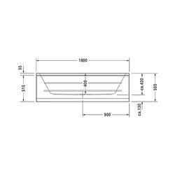 Duravit D-Code Badewanne 420x800x1800mm, 150l, Weiß glänzend, Rechteckig, Einb... DURAVIT-700101000000000 4021534386534 (Abb. 1)