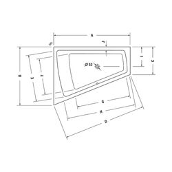 Duravit Paiova Badewanne 485x1300x1700mm, 235l, Weiß glänzend, Trapezförmig, E... DURAVIT-700214000000000 4021534586798 (Abb. 1)