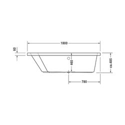 Duravit Paiova Badewanne 485x1400x1800mm, 315l, Weiß glänzend, Trapezförmig, E... DURAVIT-700216000000000 4021534586811 (Abb. 1)