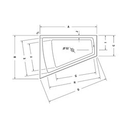 Duravit Paiova Badewanne 480x1300x1700mm, 225l, Weiß glänzend, Trapezförmig, E... DURAVIT-700266000000000 4021534640193 (Abb. 1)