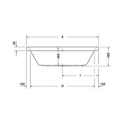 Duravit Happy D.2 Plus Badewanne 480x800x1800mm, 180l, Weiß glänzend, Rechteck... DURAVIT-700314000000000 4021534874352 (Abb. 1)
