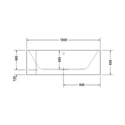 Duravit Happy D.2 Plus Badewanne 480x800x1800mm, Weiß glänzend, Rechteckig, Ec... DURAVIT-700317000000000 4021534874413 (Abb. 1)