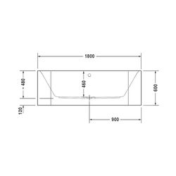 Duravit Happy D.2 Plus Badewanne 480x800x1800mm, 180l, Weiß glänzend, Rechteck... DURAVIT-700318000000000 4021534874437 (Abb. 1)