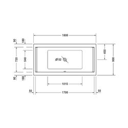 Duravit Starck Wannen Badewanne 480x900x1800mm, 212l, Weiß glänzend, Rechtecki... DURAVIT-700339000000000 4021534894725 (Abb. 1)