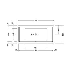 Duravit Starck Wannen Badewanne 480x1000x2000mm, 309l, Weiß glänzend, Rechteck... DURAVIT-700341000000000 4021534894749 (Abb. 1)