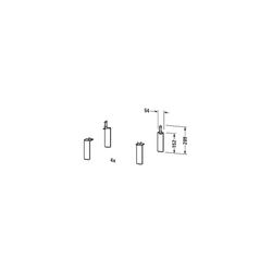 Duravit Universal Sockelfuß 10x44x152mm, Aluminium Matt, für Serie L-Cube, C-bonde... DURAVIT-UV999200000 4053424030999 (Abb. 1)