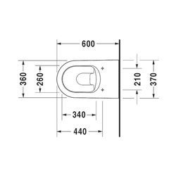 Duravit ME by Starck Stand WC 600x370x400mm, Weiß Hochglanz, WonderGliss, Back to ... DURAVIT-21690900001 4021534966842 (Abb. 1)