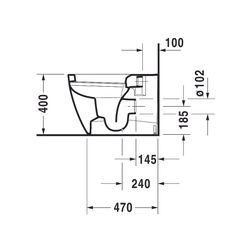 Duravit ME by Starck Stand WC 600x370x400mm, Weiß Hochglanz, WonderGliss, Back to ... DURAVIT-21690900001 4021534966842 (Abb. 1)